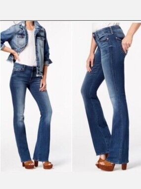 7 For All Mankind Low Rise Bootcut Jeans Signature Pocket Y2K SZ 27